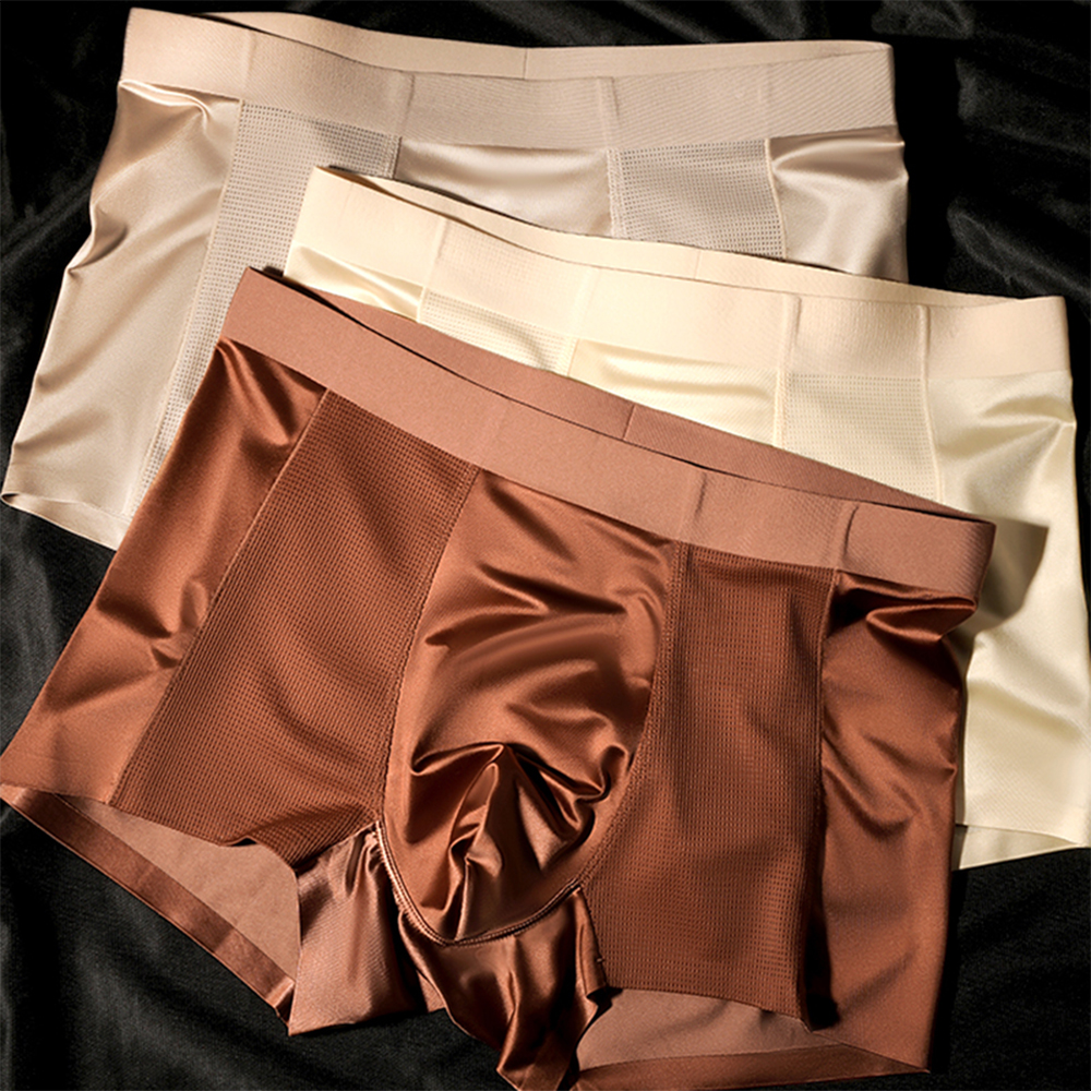 Multi Pack Underwear - 3PCS/Pack L-4XL Luxury Satin-like Ice Silk