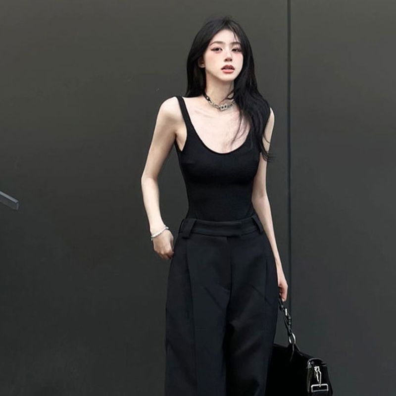 Black Strappy Bodysuit Sexy Ba - Tank Top Ribbed recensione e prezzo