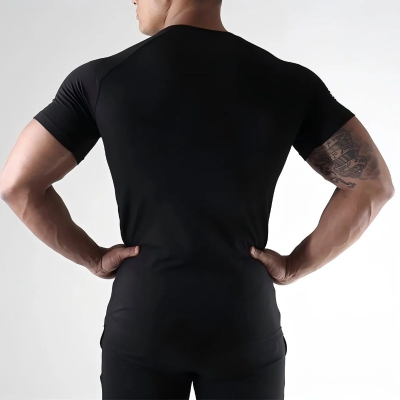 Men Quick Dry Compression Elas - T Shirt Tight Fit recensione e prezzo