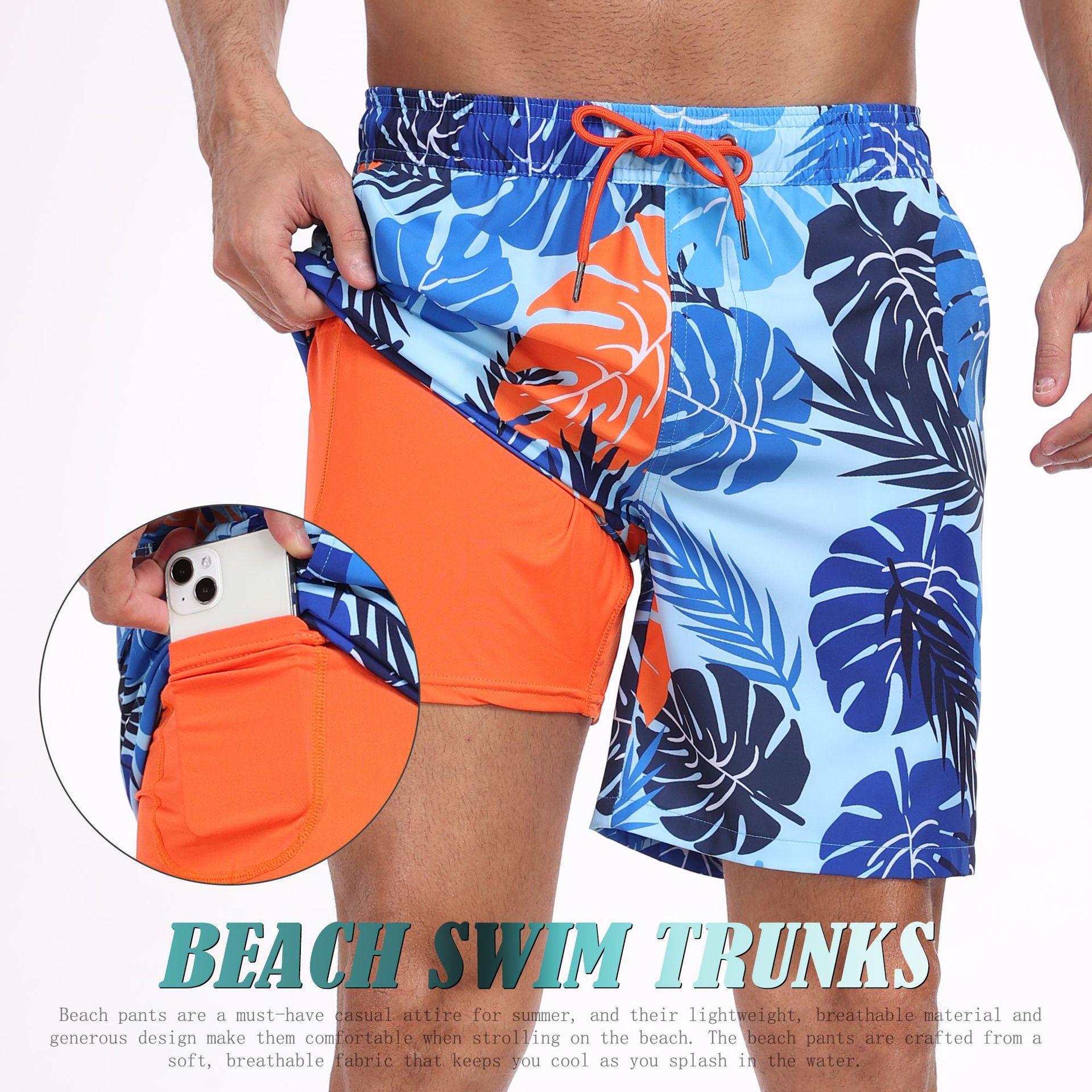 Mens Shark Pattern 2 in 1 Boar - Long Leg Trunk Men recensione e prezzo