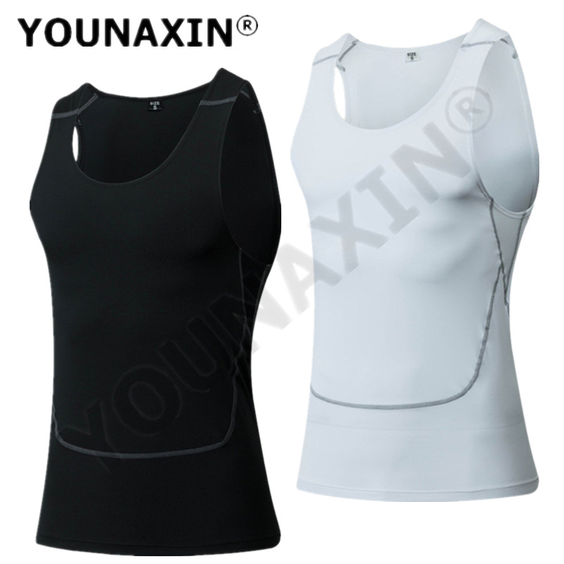 Men Black Sport Skinny Vest Ti - T Shirt Tight Fit recensione e prezzo