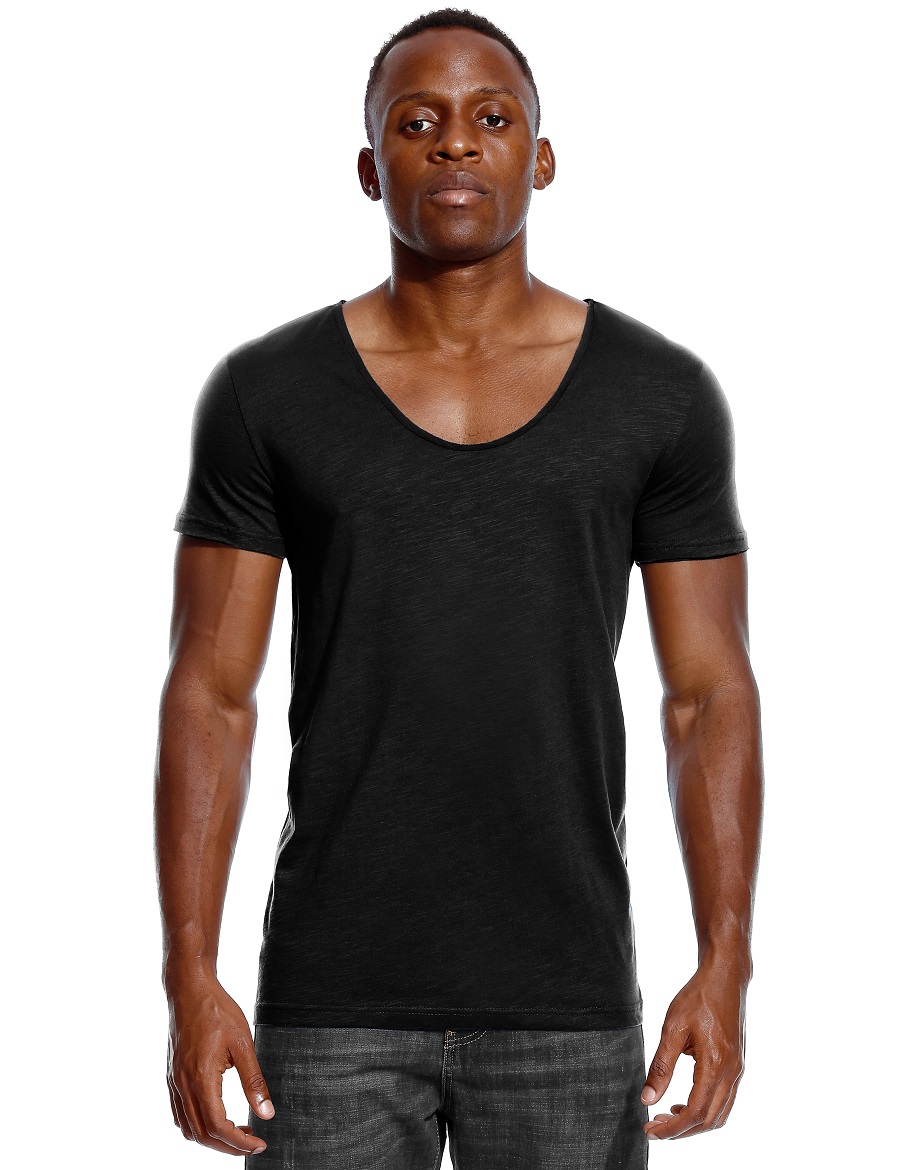 Scoop Neck T Shirt for Men Low - Undershirt Crew Neck recensione e prezzo
