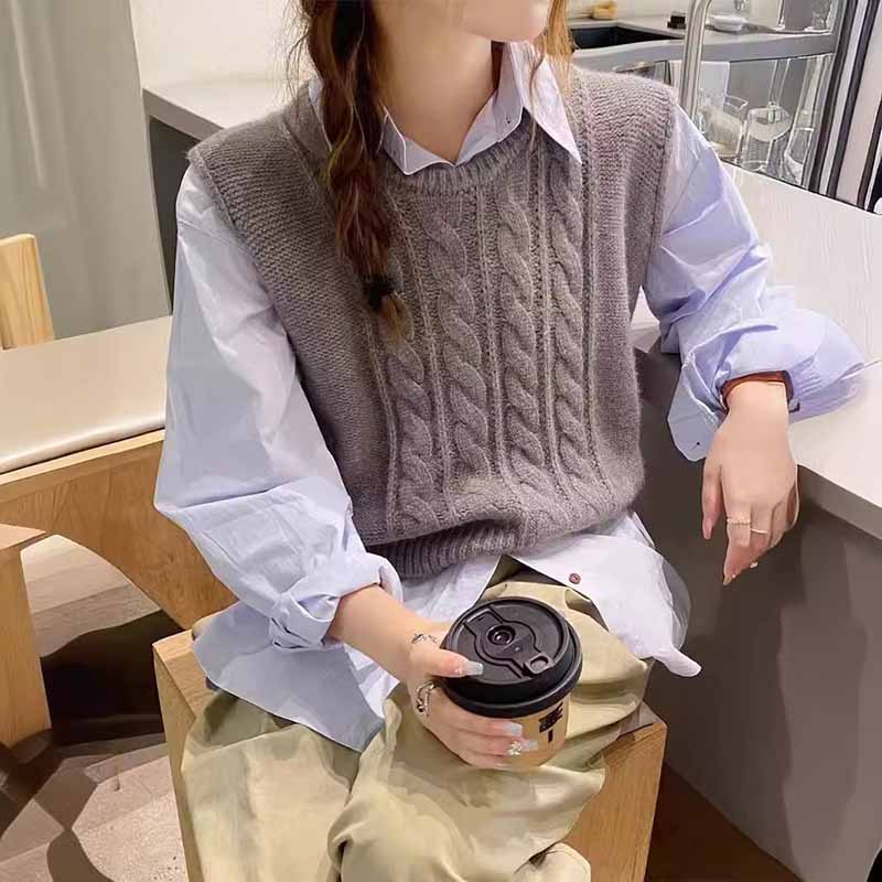 2025 New O-Neck Knitted Vest W - Sleeveless Undershirt recensione e prezzo