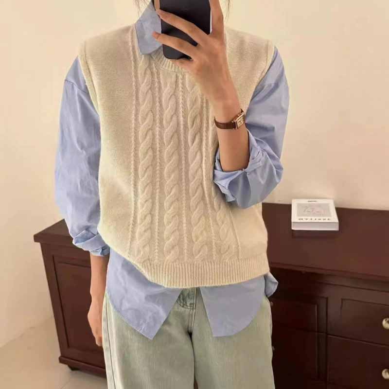 2025 New O-Neck Knitted Vest W - Sleeveless Undershirt recensione e prezzo