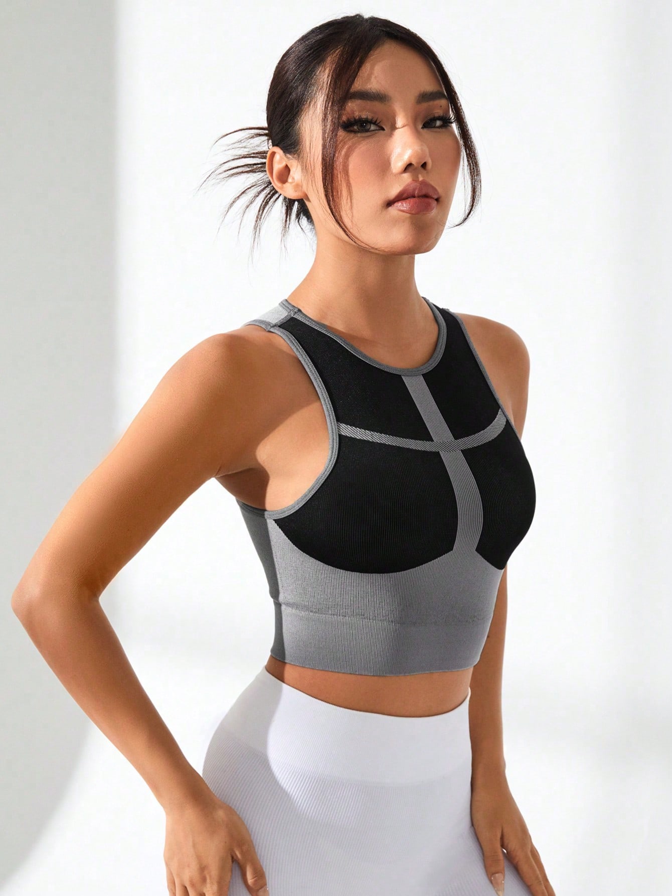 Women Color Block Cross Line R - Tank Top Ribbed recensione e prezzo