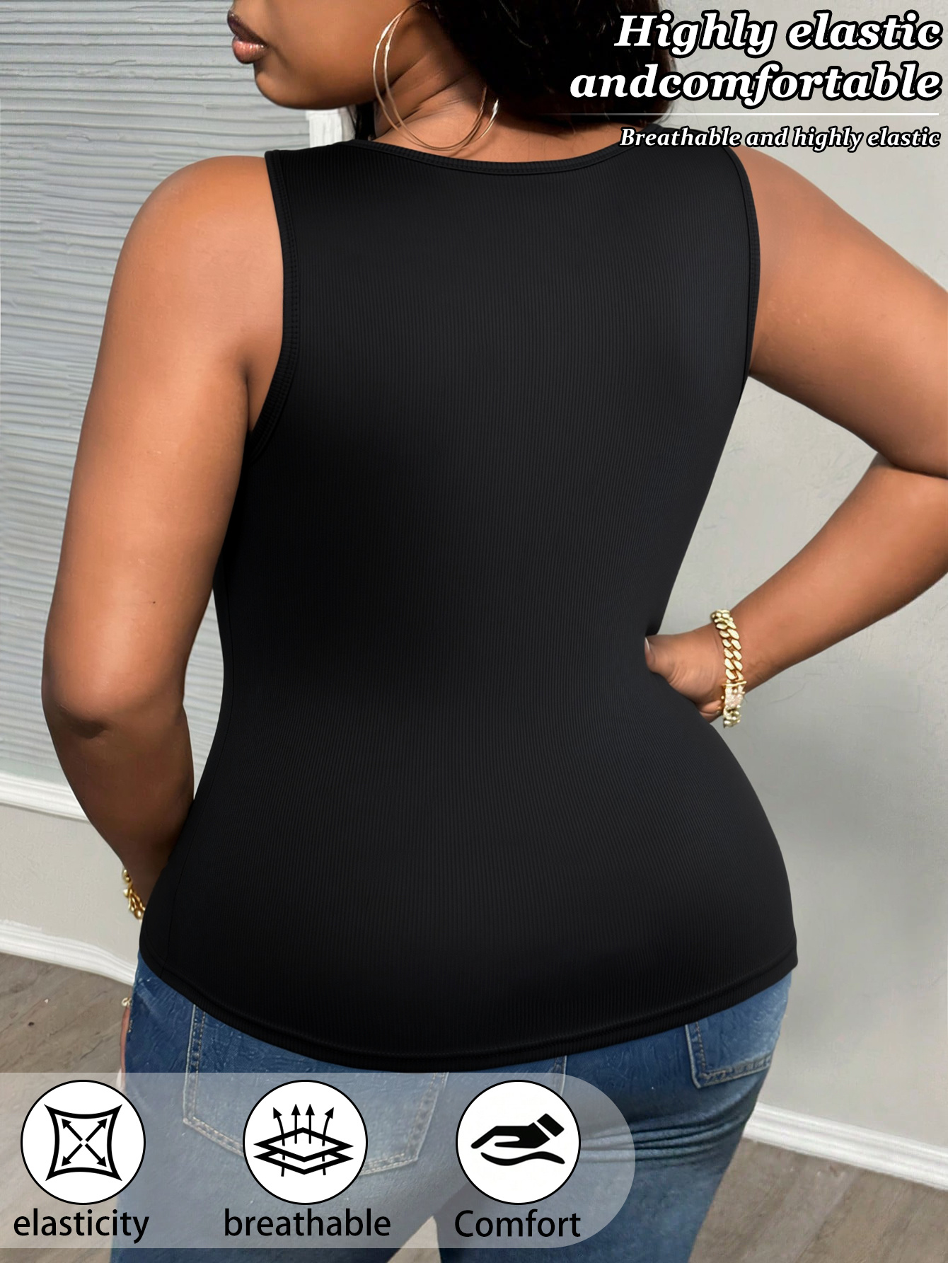 3-Pack Plus Size Lace V-Neck V - Sleeveless Undershirt recensione e prezzo