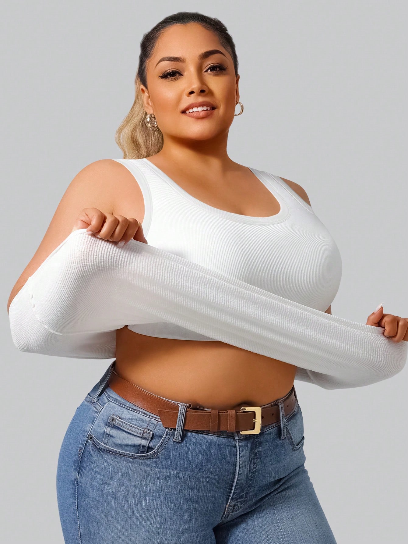 Plus Size Women's Solid Ribbed - Tank Top Ribbed recensione e prezzo
