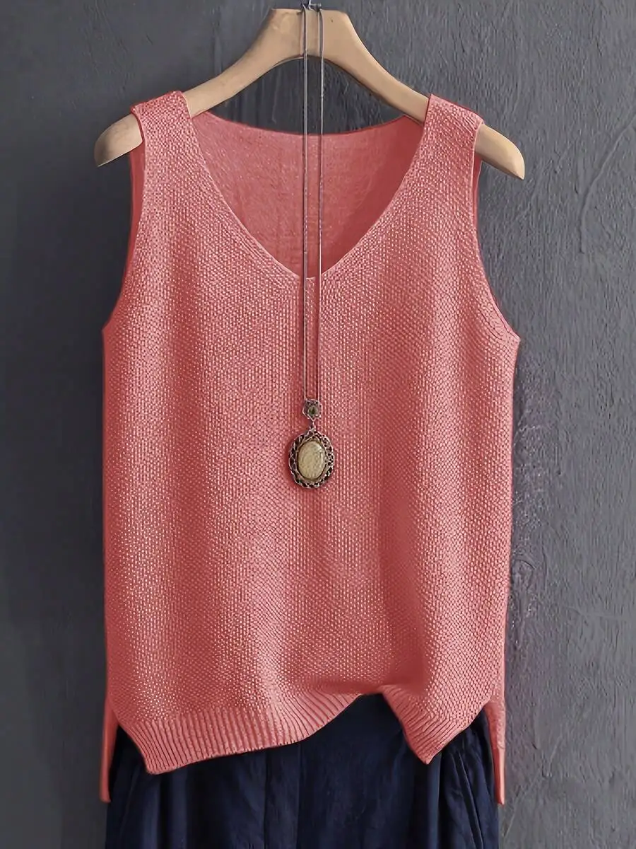 Womens Sleeveless Knitted Cami - Sleeveless Undershirt recensione e prezzo