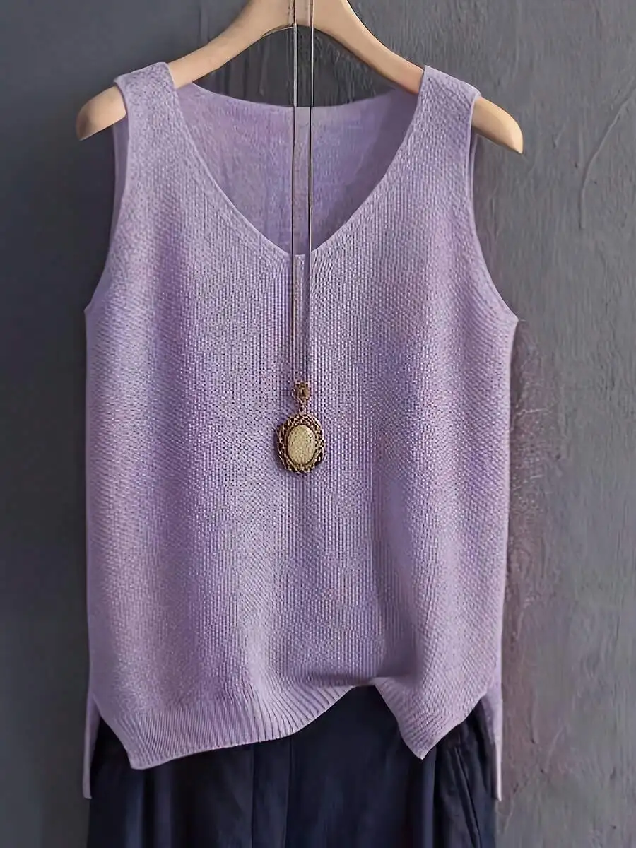 Womens Sleeveless Knitted Cami - Sleeveless Undershirt recensione e prezzo