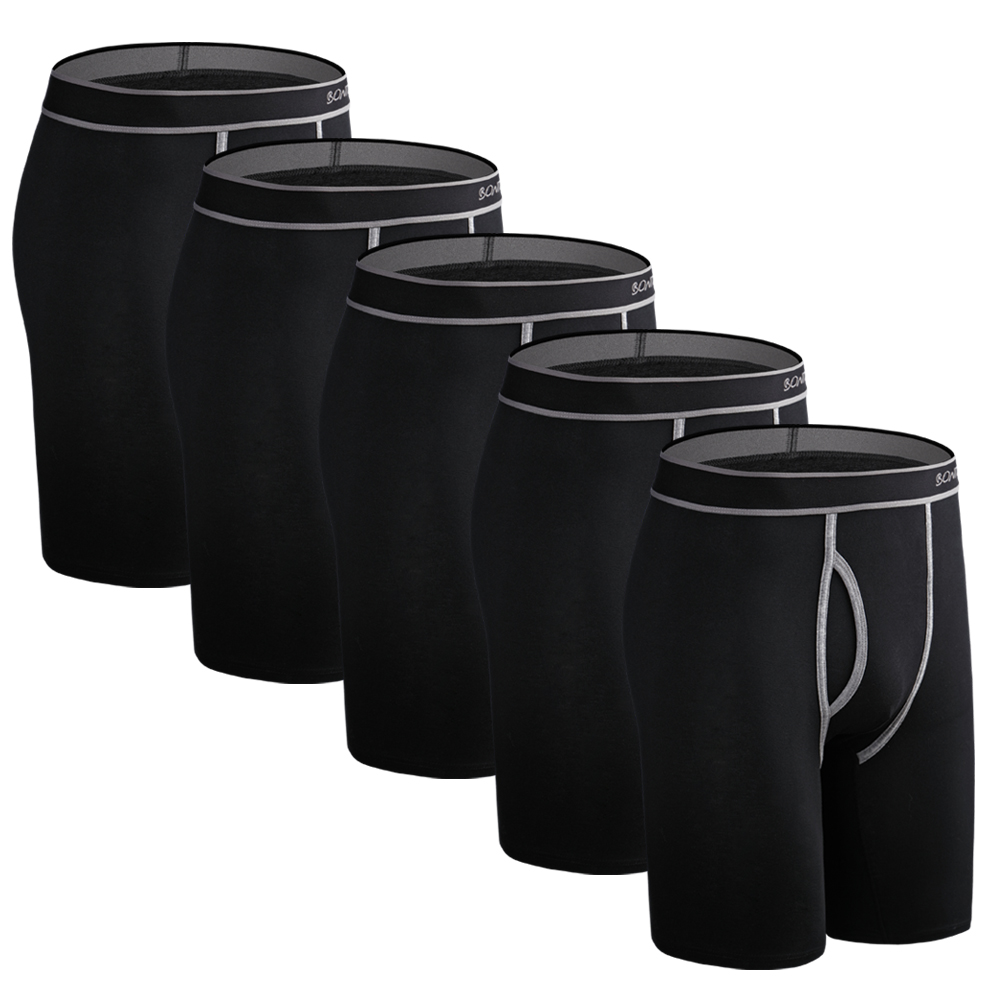 5pcs Long Boxer Mens Boxer Sho - Boxer Brief Pack Cotton recensione e prezzo