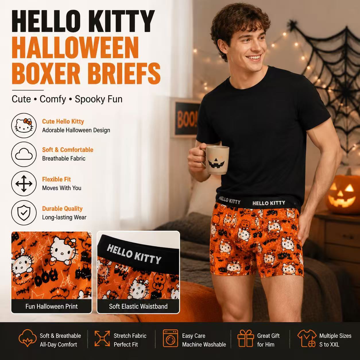 Print Hello Kitty Men's Sports - Quick Dry Underwear recensione e prezzo