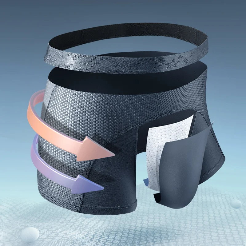 Men's underwear, men's ice sil - Mesh Sport Boxer recensione e prezzo