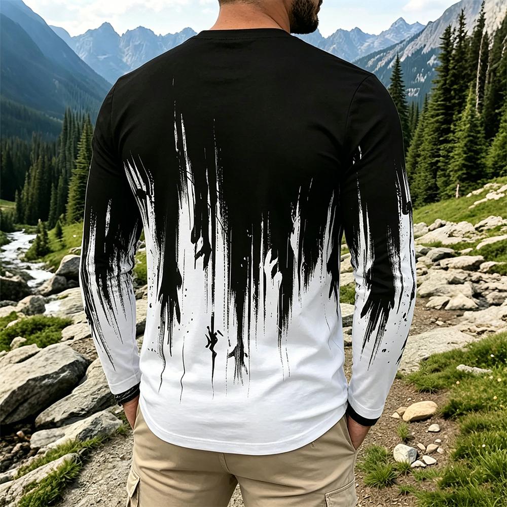 Men's Gradient Ink Splash Long - Base Layer Top recensione e prezzo