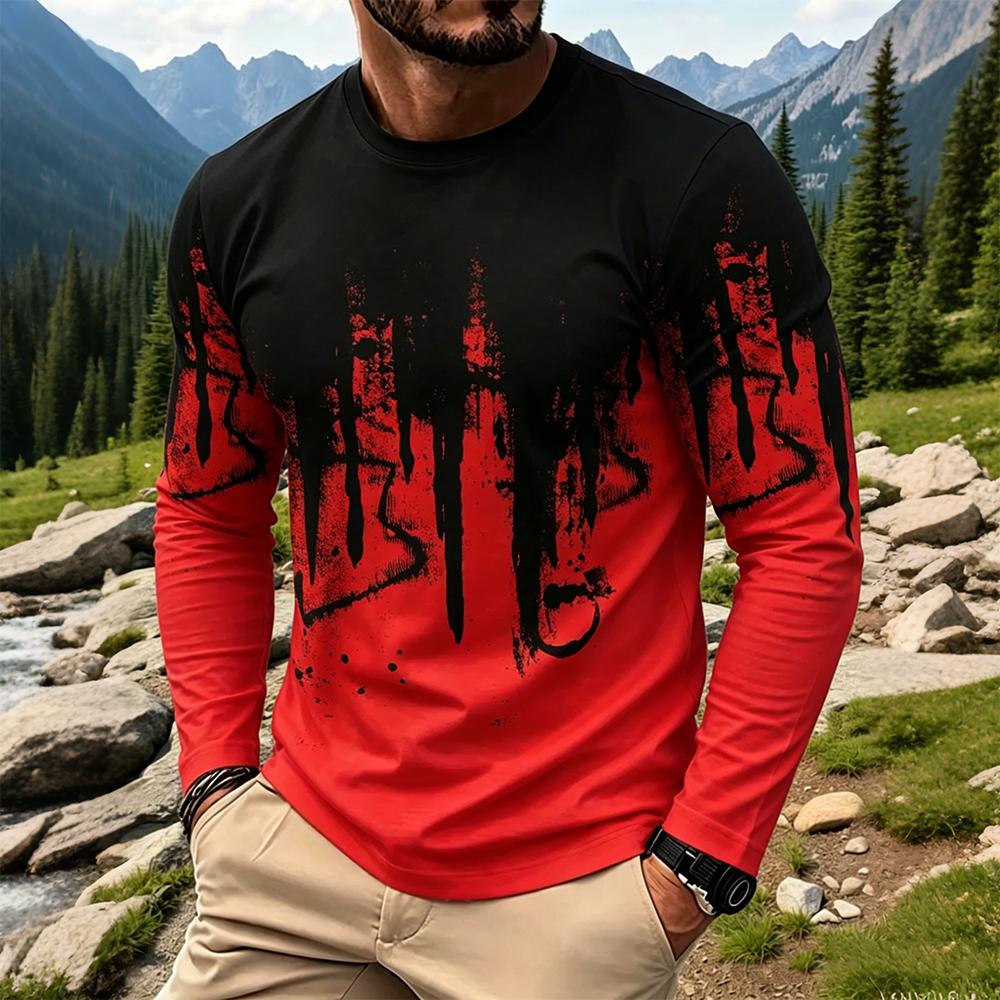 Men's Gradient Ink Splash Long - Base Layer Top recensione e prezzo